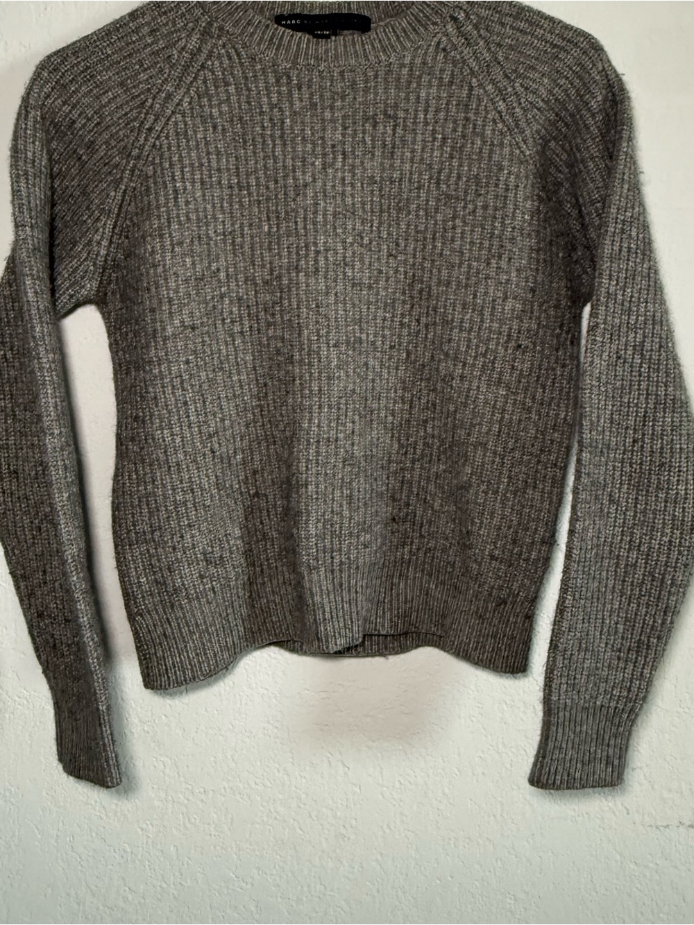 Marc by Marc Jacobs Gray Wool Cashmere Rib Knit Crew Neck Sweater Women’s XS